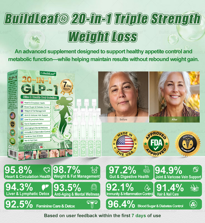 𝘽𝙪𝙞𝙡𝙙𝙇𝙚𝙖𝙛® 𝗚𝗟𝗣-𝟭 𝟐𝟎-𝐢𝐧-𝟏 𝐒𝐥𝐢𝐦 & 𝐇𝐞𝐚𝐥𝐭𝐡 𝐎𝐫𝐚𝐥 𝐒𝐨𝐥𝐮𝐭𝐢𝐨𝐧 (𝑶𝒏𝒄𝒆 𝒂 𝒅𝒂𝒚, 𝒓𝒆𝒔𝒖𝒍𝒕𝒔 𝒊𝒏 7 𝒅𝒂𝒚𝒔), 𝑾𝒊𝒕𝒉 100 𝑩𝒊𝒍𝒍𝒊𝒐𝒏 𝑪𝑭𝑼 𝑨𝒄𝒕𝒊𝒗𝒆 𝑷𝒓𝒐𝒃𝒊𝒐𝒕𝒊𝒄𝒔 ✅ 𝑺𝒖𝒑𝒑𝒐𝒓𝒕𝒔 𝒘𝒆𝒊𝒈𝒉𝒕 𝒎𝒂𝒏𝒂𝒈𝒆𝒎𝒆𝒏𝒕, 𝒉𝒆𝒂𝒓𝒕 𝒉𝒆𝒂𝒍𝒕𝒉, 𝒅𝒊𝒂𝒃𝒆𝒕𝒆𝒔, 𝒈𝒖𝒕 & 𝒘𝒐𝒎𝒆𝒏’𝒔 𝒉𝒆𝒂𝒍𝒕𝒉, 𝒘𝒉𝒊𝒍𝒆 𝒇𝒊𝒓𝒎𝒊𝒏𝒈 𝒔𝒌𝒊𝒏 & 𝒃𝒐𝒐𝒔𝒕𝒊𝒏𝒈 𝒆𝒏𝒆𝒓𝒈𝒚💛