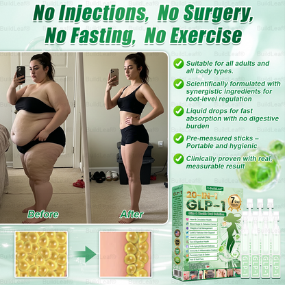 𝘽𝙪𝙞𝙡𝙙𝙇𝙚𝙖𝙛® 𝗚𝗟𝗣-𝟭 𝟐𝟎-𝐢𝐧-𝟏 𝐒𝐥𝐢𝐦 & 𝐇𝐞𝐚𝐥𝐭𝐡 𝐎𝐫𝐚𝐥 𝐒𝐨𝐥𝐮𝐭𝐢𝐨𝐧 (𝑶𝒏𝒄𝒆 𝒂 𝒅𝒂𝒚, 𝒓𝒆𝒔𝒖𝒍𝒕𝒔 𝒊𝒏 7 𝒅𝒂𝒚𝒔), 𝑾𝒊𝒕𝒉 100 𝑩𝒊𝒍𝒍𝒊𝒐𝒏 𝑪𝑭𝑼 𝑨𝒄𝒕𝒊𝒗𝒆 𝑷𝒓𝒐𝒃𝒊𝒐𝒕𝒊𝒄𝒔 ✅ 𝑺𝒖𝒑𝒑𝒐𝒓𝒕𝒔 𝒘𝒆𝒊𝒈𝒉𝒕 𝒎𝒂𝒏𝒂𝒈𝒆𝒎𝒆𝒏𝒕, 𝒉𝒆𝒂𝒓𝒕 𝒉𝒆𝒂𝒍𝒕𝒉, 𝒅𝒊𝒂𝒃𝒆𝒕𝒆𝒔, 𝒈𝒖𝒕 & 𝒘𝒐𝒎𝒆𝒏’𝒔 𝒉𝒆𝒂𝒍𝒕𝒉, 𝒘𝒉𝒊𝒍𝒆 𝒇𝒊𝒓𝒎𝒊𝒏𝒈 𝒔𝒌𝒊𝒏 & 𝒃𝒐𝒐𝒔𝒕𝒊𝒏𝒈 𝒆𝒏𝒆𝒓𝒈𝒚💛